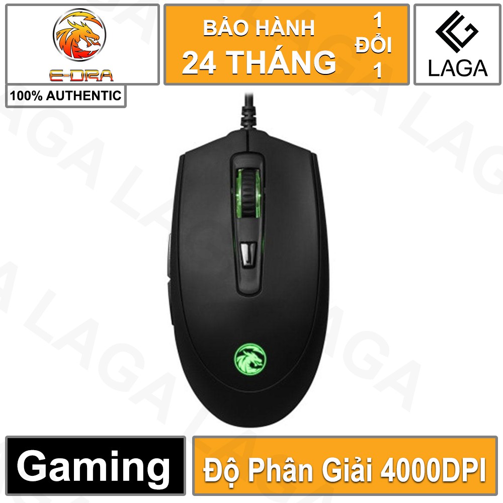 Chuột gaming E-Dra EM614 4000 DPI EM614BK