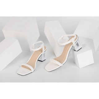 OLV - Giày Braided Strap Sandals in White