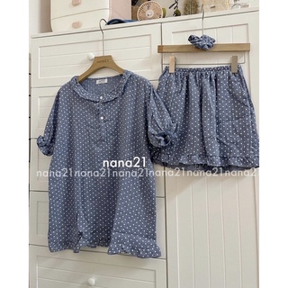 Set đồ ngủ viền bèo