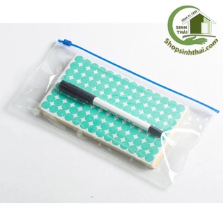 Túi nhựa dẻo PVC trong suốt có khóa zip, đựng văn phòng phẩm, thực phẩm, đồ đạc - túi lớn 29cm x 21cm