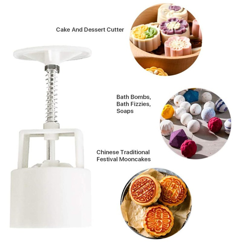 Set 10 Khuôn Làm Bánh Trung Thu 100g