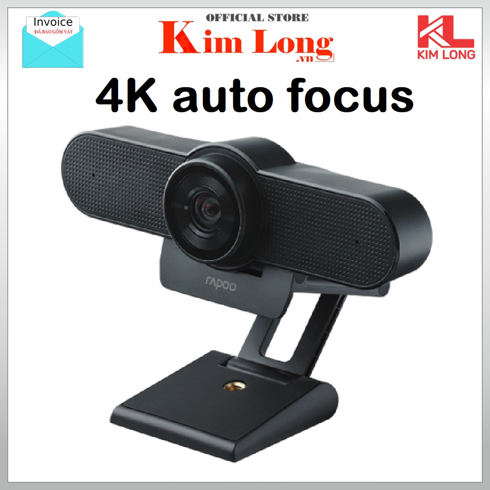 Webcam Rapoo C500 4K (4096 x 2160P) Auto Focus 80 độ - HÀNG CHÍNH HÃNG