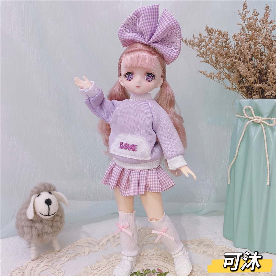 Mô Hình Búp Bê BJD 21 Có Khớp Cử Động 30cm Tỉ Lệ 1/6 Kèm Quần Áo 12 Inch BJD Dễ Thương