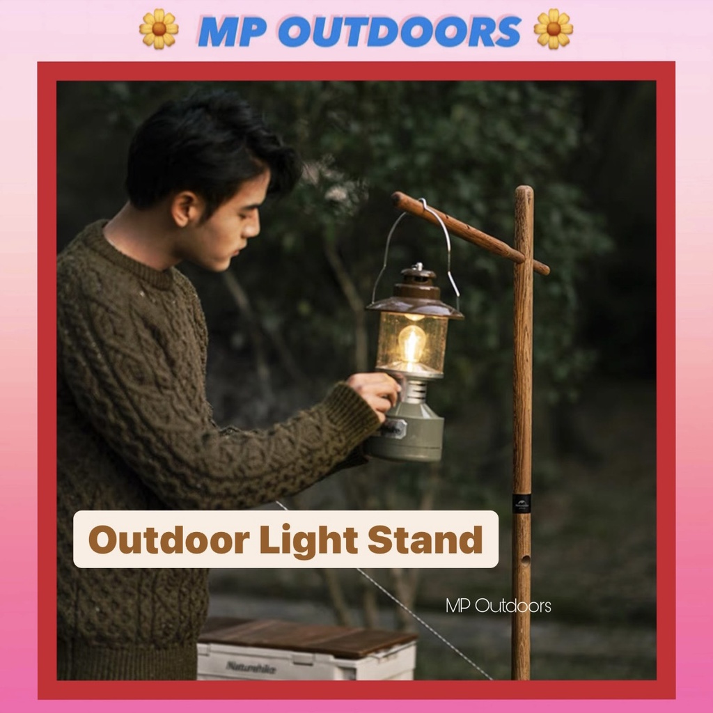 GẬY TREO ĐÈN GỖ NH21PJ001 NATUREHIKE DU LỊCH DÃ NGOẠI CẮM TRẠI CAMPING OUTDOOR CÂU CÁ LEO NÚI