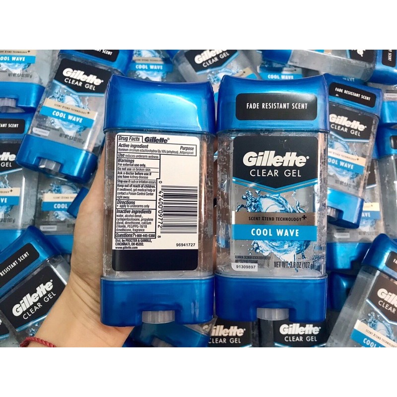 Lăn khử mùi Gillette Clear Gel Cool Wave 107g
