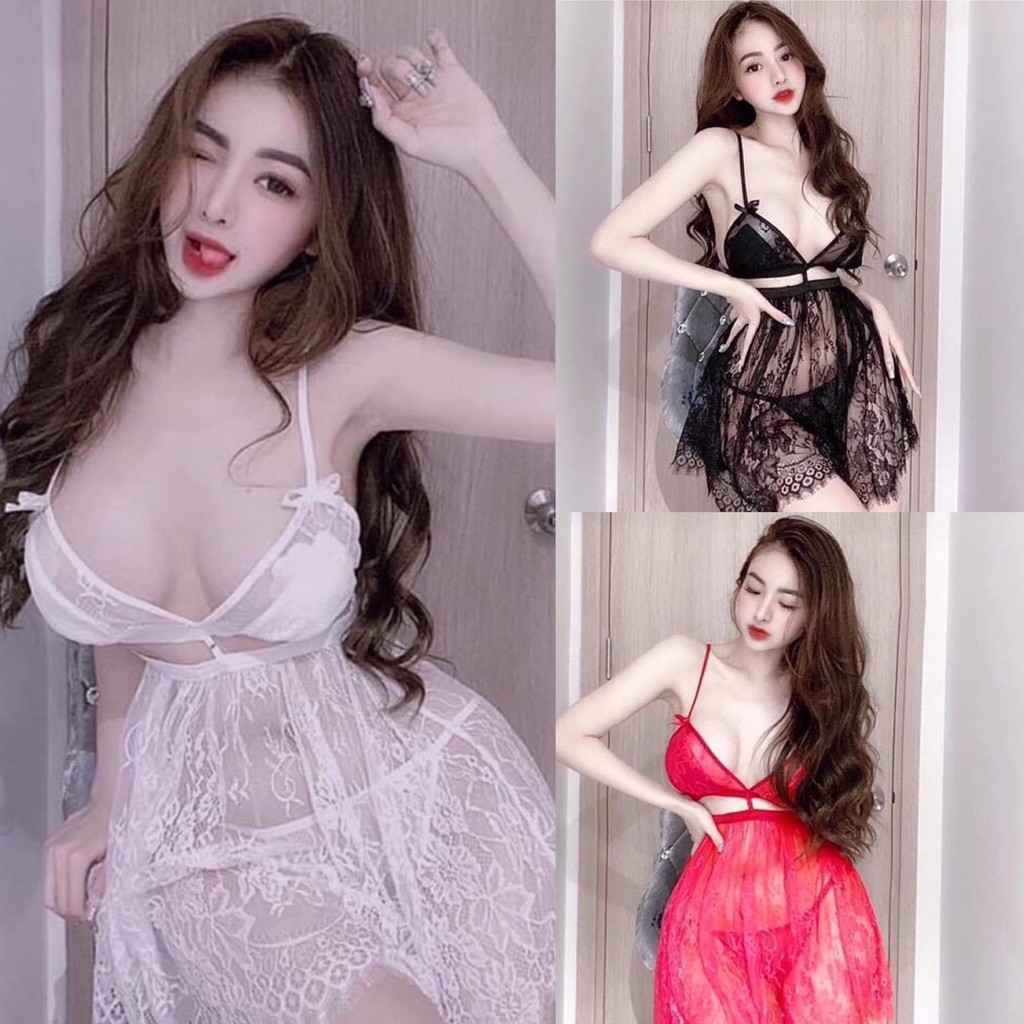 Váy ngủ đẹp 💝 Free ship 💝 hở bụng gợi cảm