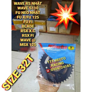 Dĩa 32t wave rs/wave s110/msx 125/future nhật/future 125/future x/future fi/future neo nhật/wave blade/rsx fi/rsx x.cơ