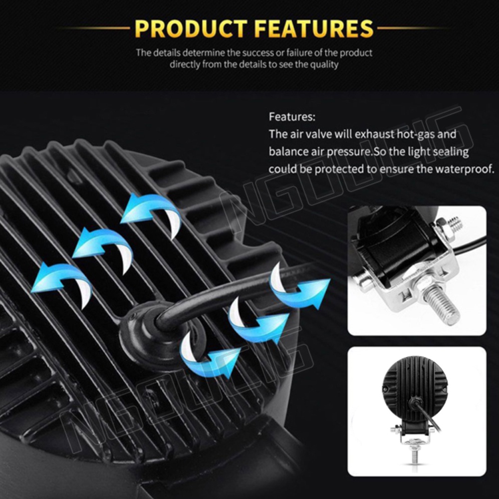 Đèn Pha LED Tròn / Vuông Siêu Sáng Hình Đôi Mắt Thiên Thần 20W Dành Cho Xe Hơi SUV