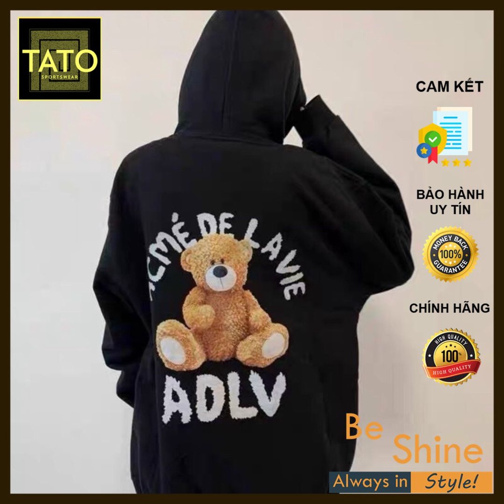 ÁO HOODIE có mũ ADLV - Áo Nỉ Bông dài tay Unisex Form Rộng Thời Trang Cá Tính - TATO Unisex Clothing