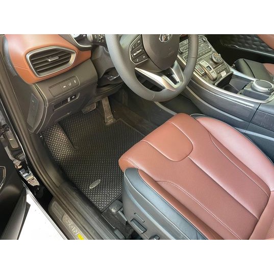 Thảm Lót Sàn Ô Tô KATA Cao Cấp Cho Xe Hyundai Santafe  - Không mùi, Không ẩm mốc, Dễ dàng vệ sinh