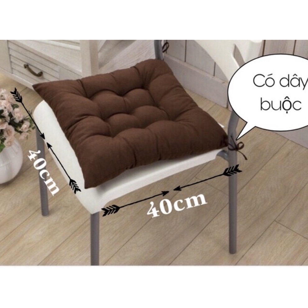 Nệm ghế nhồi bông êm ái có dây buộc cố định