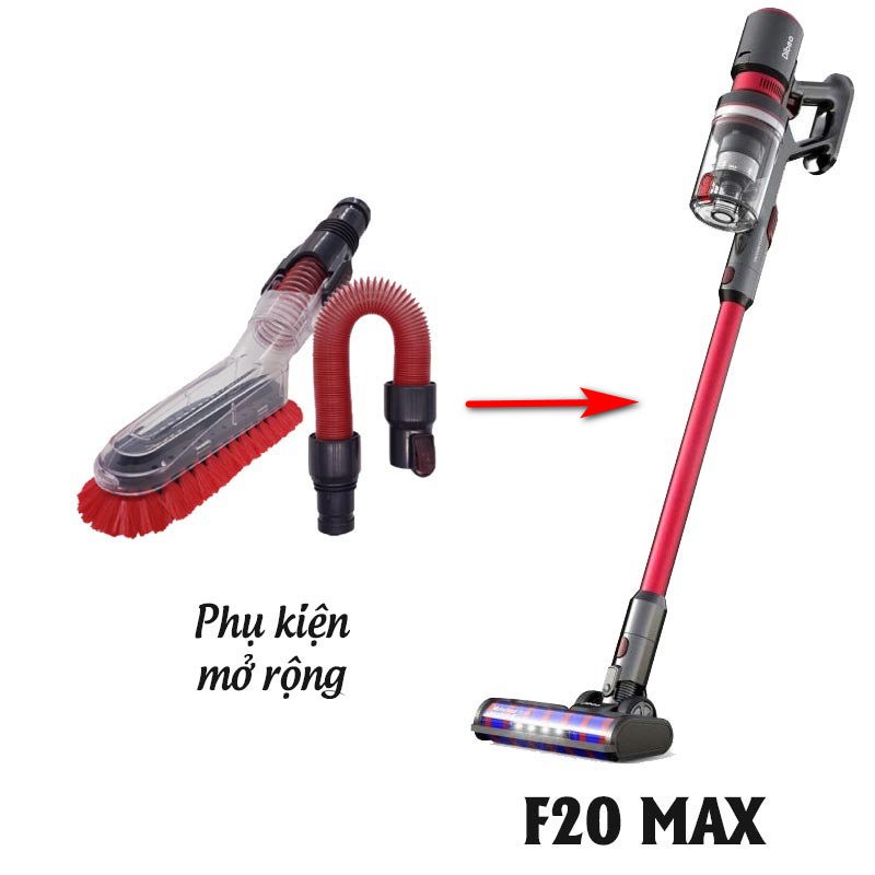 Ống hút và đầu hút chải bụi cho máy hút bụi cầm tay không dây Dibea F20Max