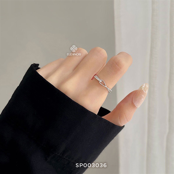 Nhẫn nữ hở bạc 925 Eleanor Accessories đính đá phụ kiện trang sức basic 3036