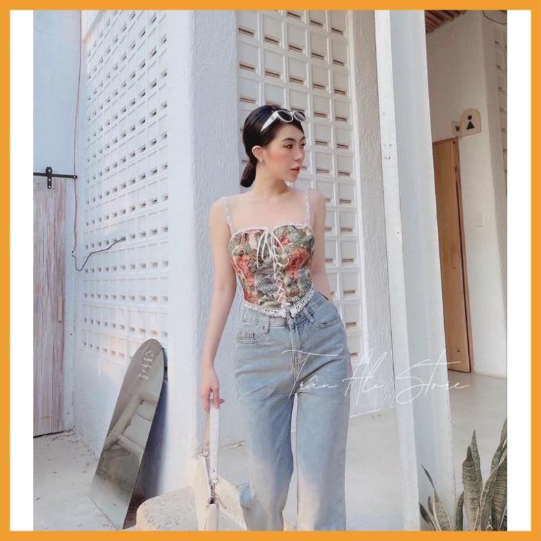 [ MÃ DATAS20K3DT GIẢM 20% ĐƠN 500K ] ÁO GẤM CROPTOP VIỀN REN ( có ảnh và video thật )
