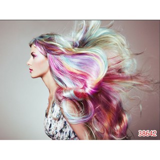 tranh dán tường 3D trang trí salon tóc