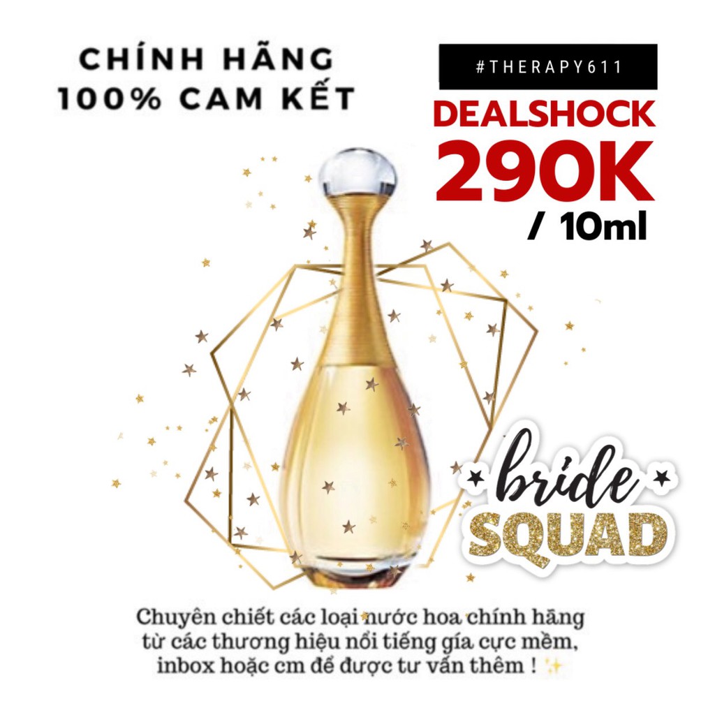 [𝗦𝗔𝗟𝗘]..::✨Mẫu thử nước hoa Diơr Jadore EDP / Chuẩn Authentic (5ml/10ml/20ml)✨::..