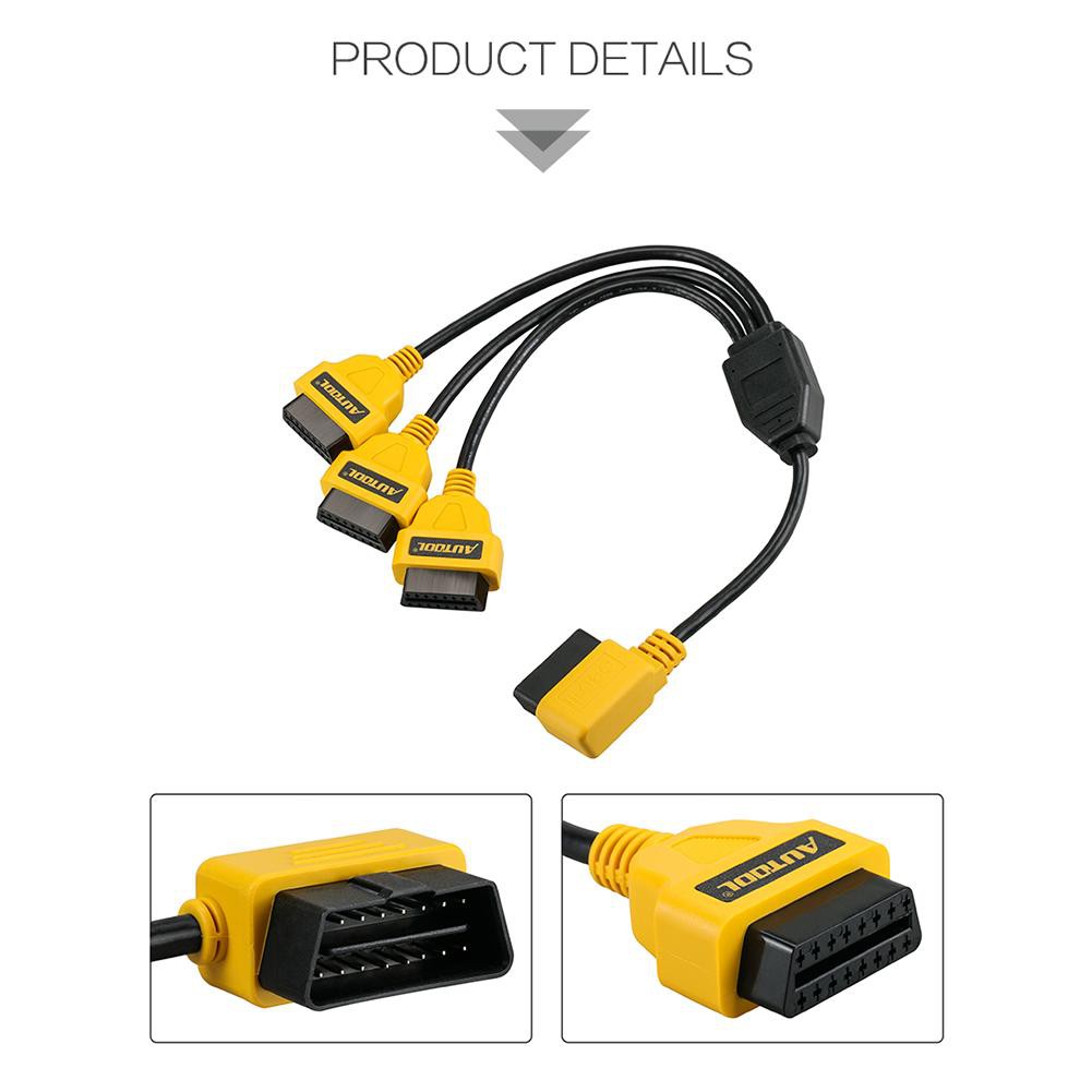 Dây Cáp Chia Từ Obd2 50cm Obd 2 Ii Sang 3