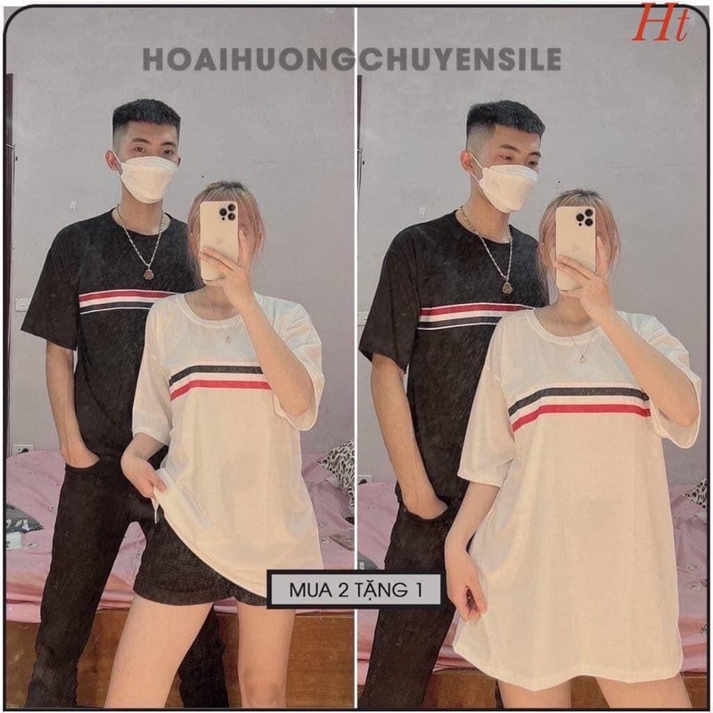 Áo phông sọc ngang Thom xanh đỏ H2A764