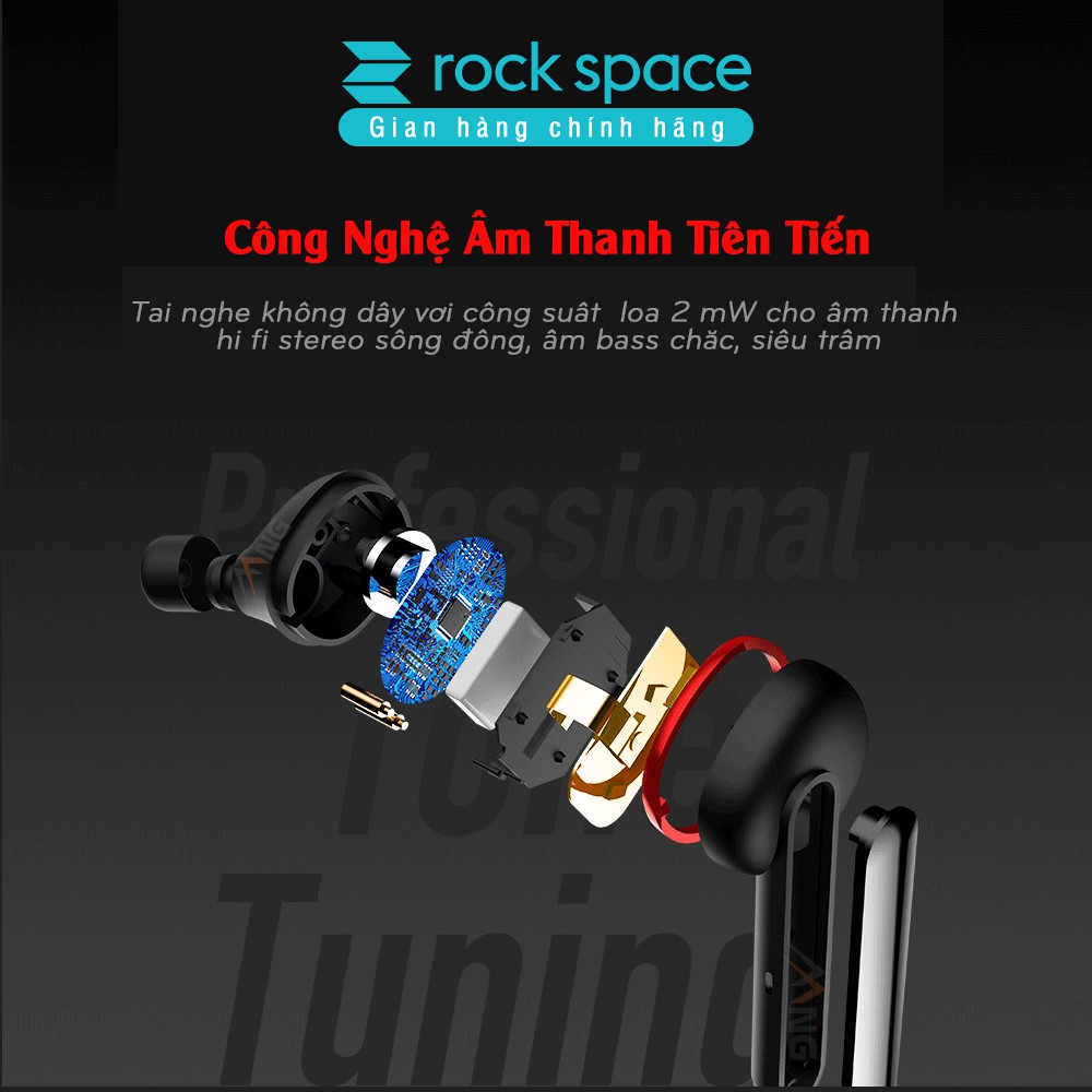 Tai nghe bluetooth không dây true wireless Rockspace EB70 - Hàng chính hãng bảo hành 12 tháng 1 đổi 1