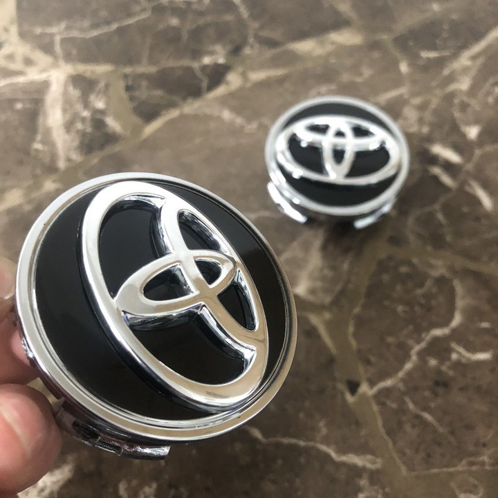 Logo chụp mâm, ốp lazang bánh xe ô tô Toyota đường kính 53MM - Chất liệu: Nhựa ABS - Mã: TY-210