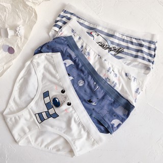 Quần Lót Cotton Lưng Vừa In Họa Tiết Gấu Bắc Cực Dễ Thương Cho Nữ