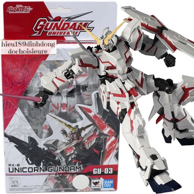 MÔ HÌNH Unicorn Gundam destroy mode Universe RX-0 Gundam Unicorn Gu-03 chế độ hủy diệt Full box chính hãng BANDAI