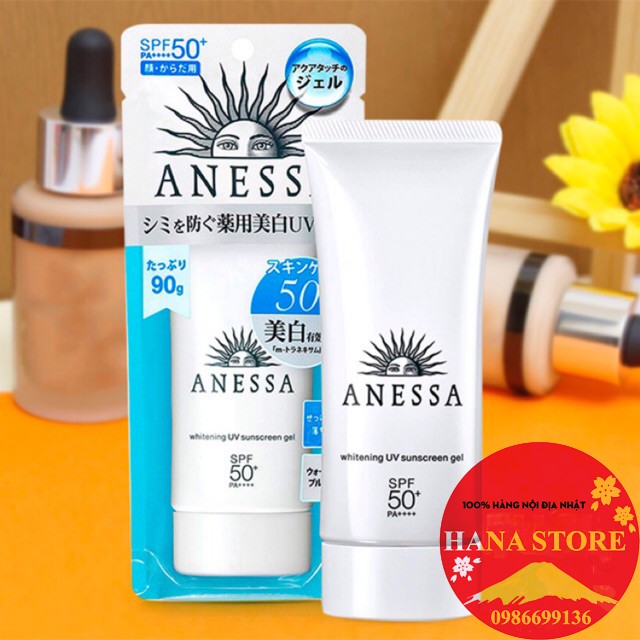 (Hàng Bán Chạy) KEM CHỐNG NẮNG DƯỠNG TRẮNG DA Anessa Whitening UV Sunscreen Gel 90g