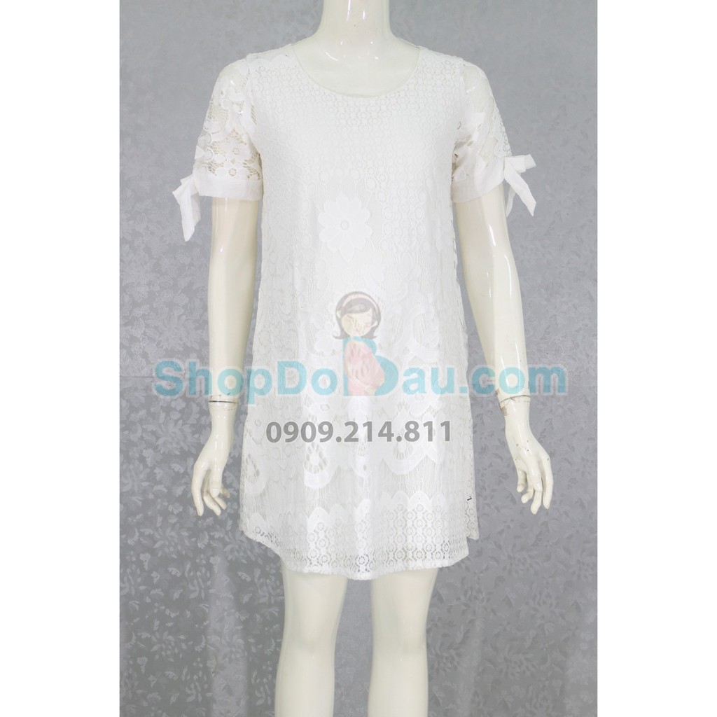Đầm bầu cổ tròn - ren 2 lớp - mát (Mã số: DB2476)