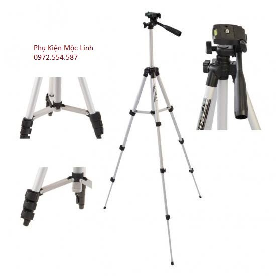 COMBO Gậy Tripod 3 Chân + KEP MAY ANH (Gậy tự sướng