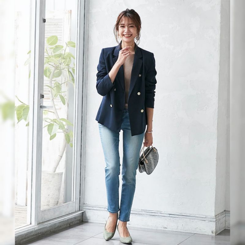{Siêu phẩm} {Nhiều màu} Áo blazer hai hàng khuy phối túi Lil Nina xuất Nhật xịn (có sẵn)