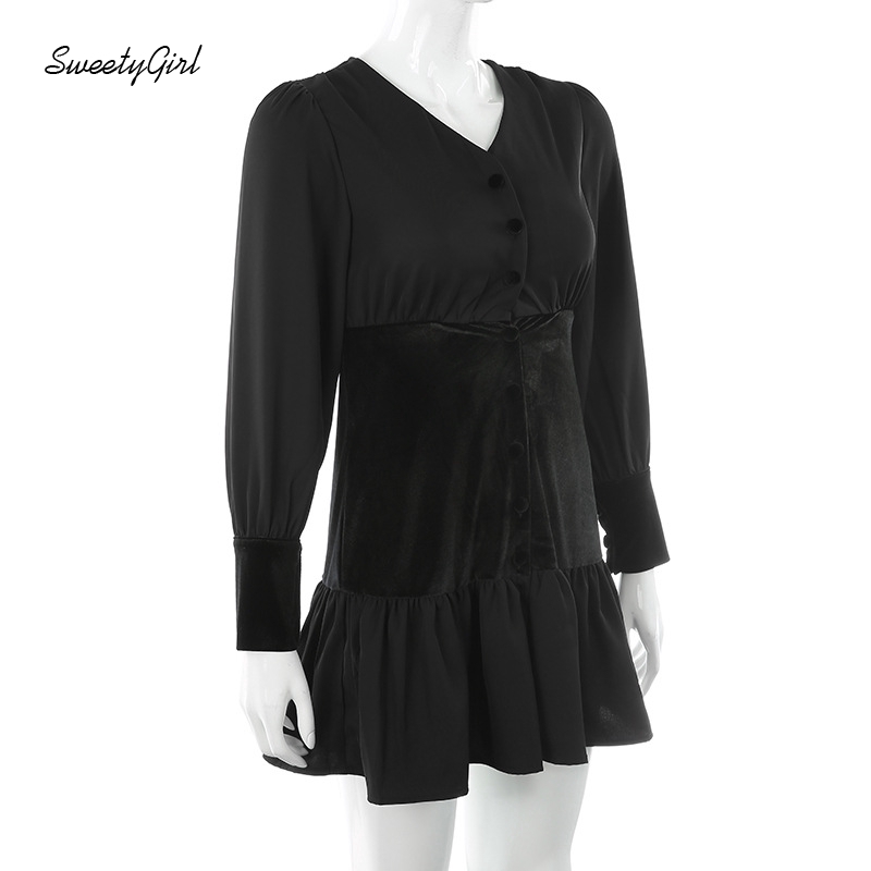 Đầm Nữ Dài Tay Cổ Tròn Eo Thắt Dây Thời Trang 2020