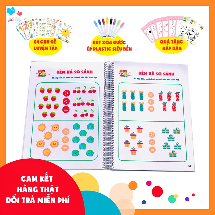 Học liệu toán viết xóa được