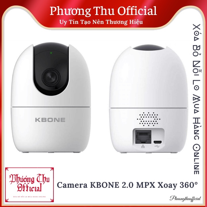 Camera KBONE 2.0 MPX Xoay 360° Chính Hãng KBVISION - Tiếng Việt - Di Chuyển Theo Người - Bảo Hành 5 năm