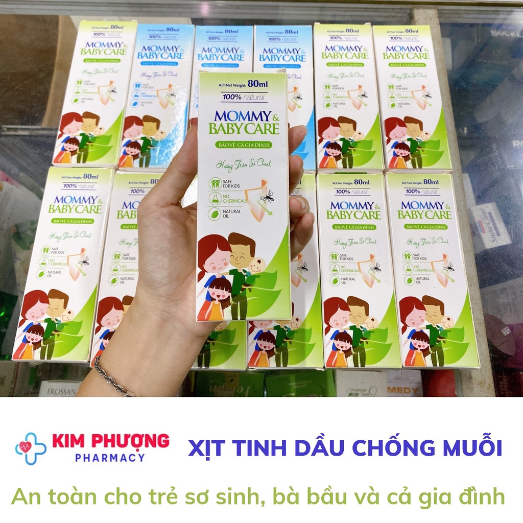Xịt chống muỗi Mommy&BabyCare cho bé, mẹ bầu 80ml