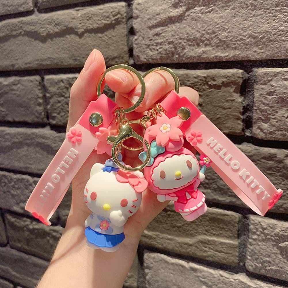 LANFY Móc Khóa Silicon Hình Búp Bê Hoạt Hình Kuromi Melody Dễ Thương