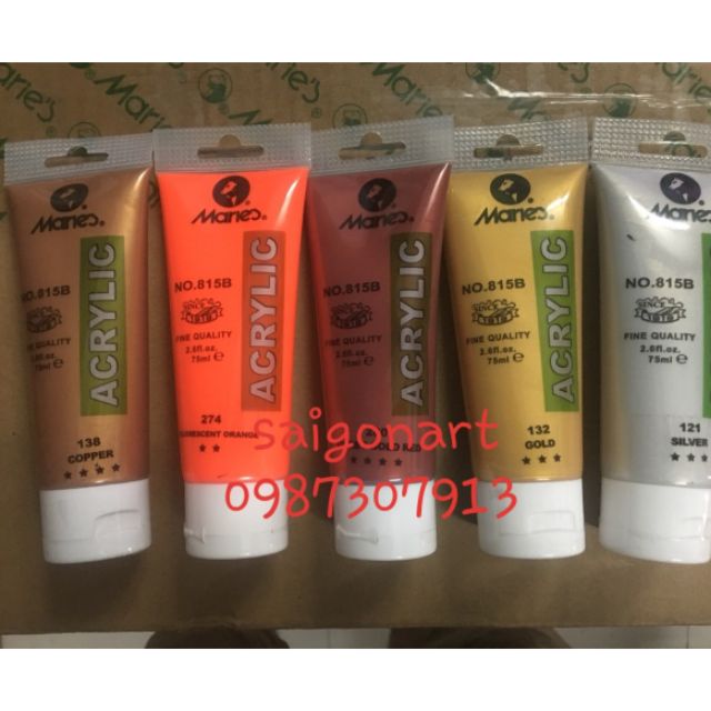 Màu Nhũ, Phản Quang Acrylic Cao Cấp, Chuyên Vẽ Vải, Áo 75ml