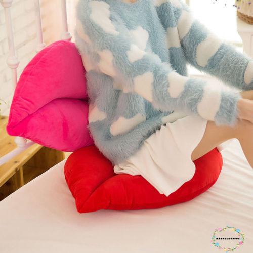 ღWSVღCotton Lip Shaped Pillow Case Sofa Waist Throw Cushion Cover Home Decor new hot