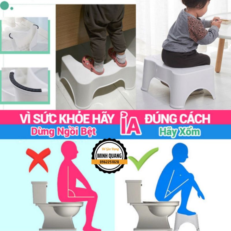 Ghế Kê Chân Toilet Chống Táo Bón Notoro Inochi Cao Cấp, Ghế Kê Chân Toilet Bồn Cầu Cho Bé