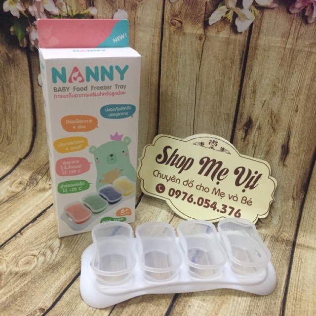 Bộ 4 Hộp Đựng Đồ Ăn Dặm NANNY 140ml