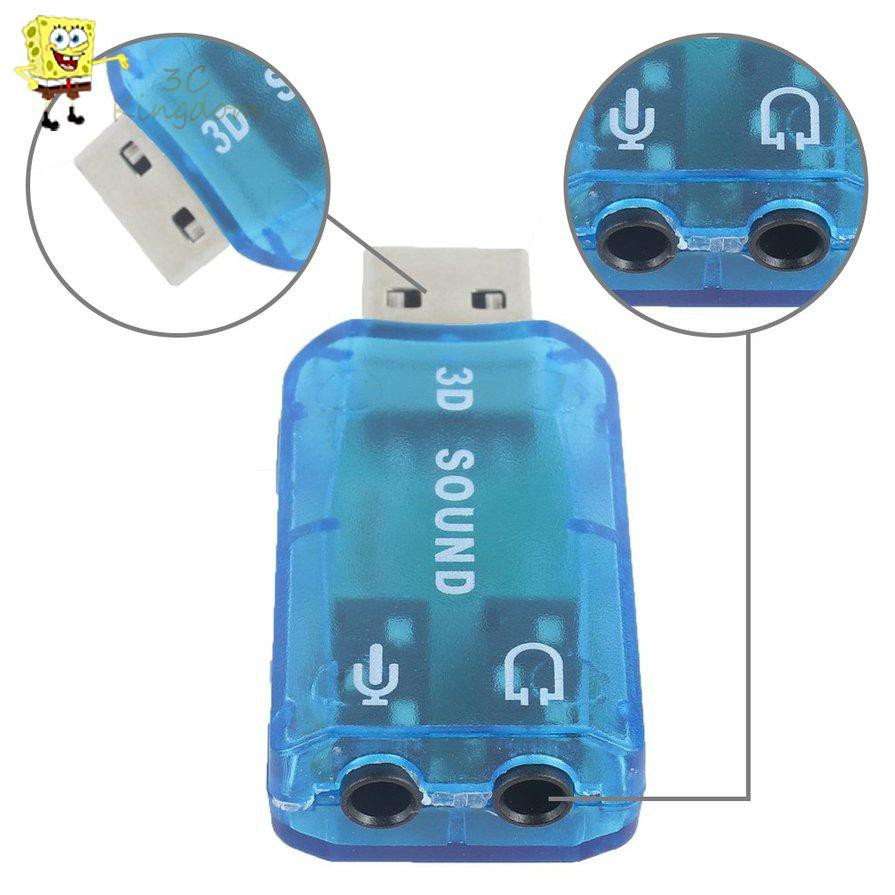 Usb 1.1 Mic / Loa Âm Thanh 7.1 Ch 3d Cho Pc Laptop X3Ckingdomx