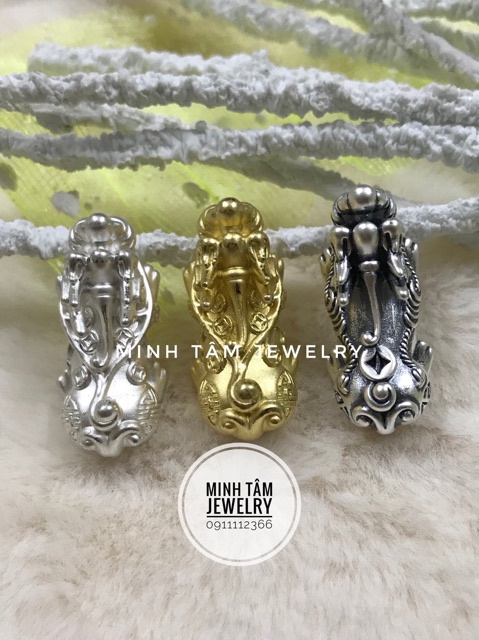 Tỳ hưu bạc size lớn 3.6cm [BẠC THẬT]