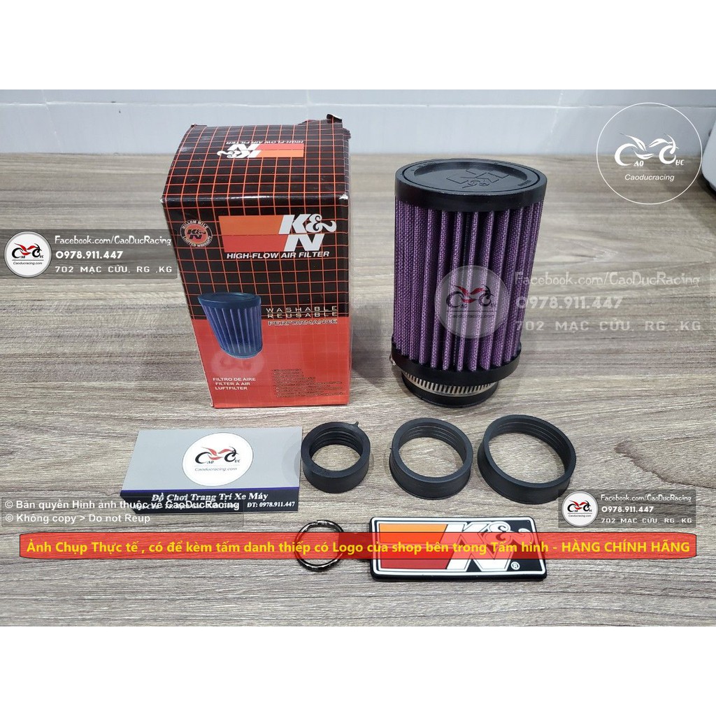 Lọc gió trụ K&N - tặng móc khóa K&N