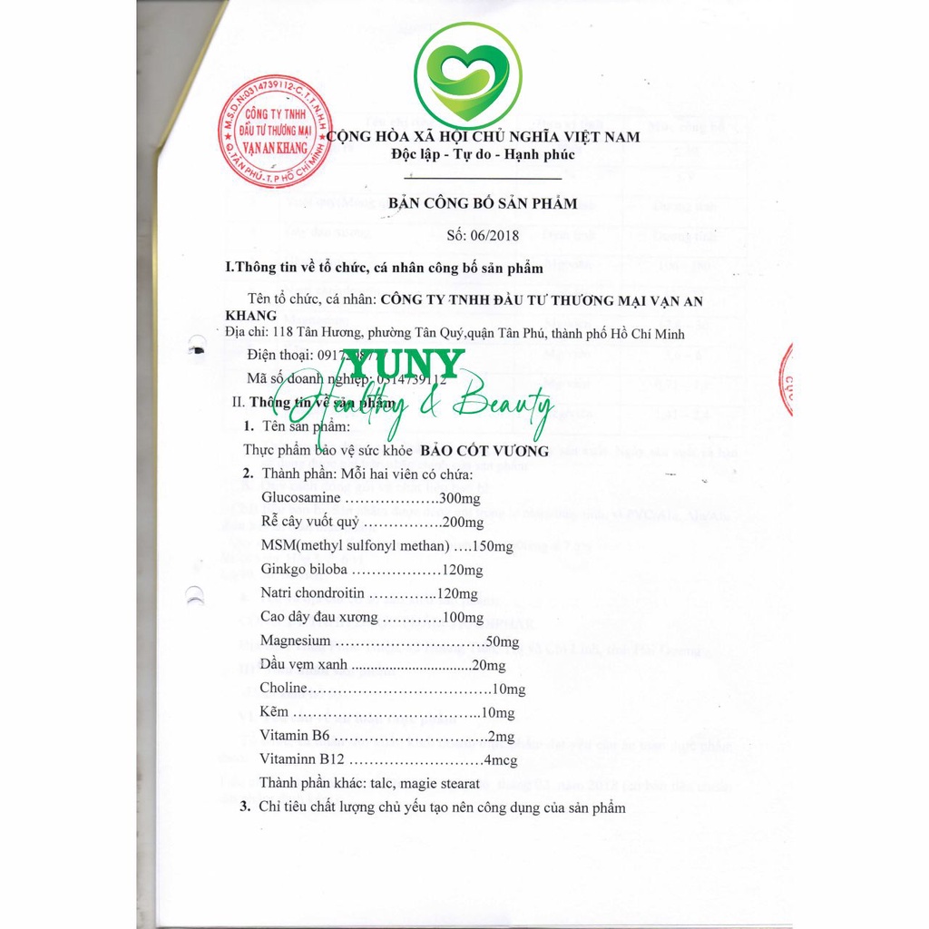 Viên Xương Khớp Bảo Cốt Vương VAK Hỗ Trợ Tăng Tiết Dịch Khớp Tái Tạo Mô Sụn Khớp Giảm Khô Khớp Giúp Vận Động Linh Hoạt