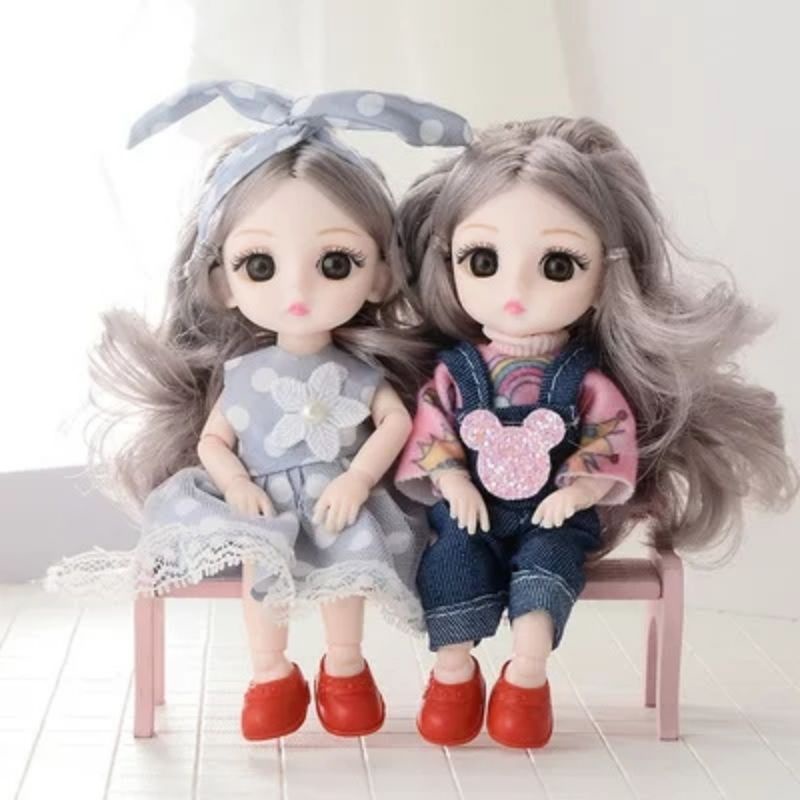 Búp bê chibie 17cm có 13 khớp nối thiết kế siêu đáng yêu cho bé gái Kumi toys