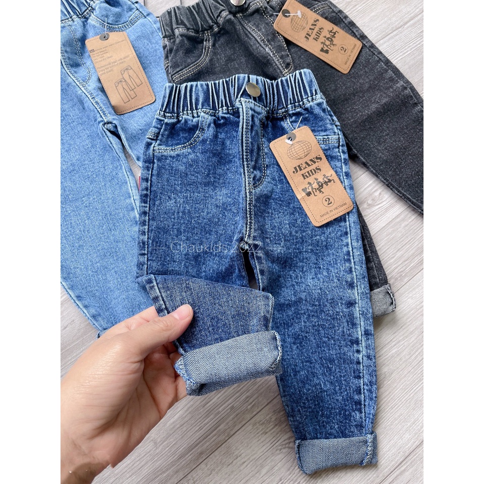 Quần jean bé trai, quần bò bé trai 3 màu cực chất size 12-32kg