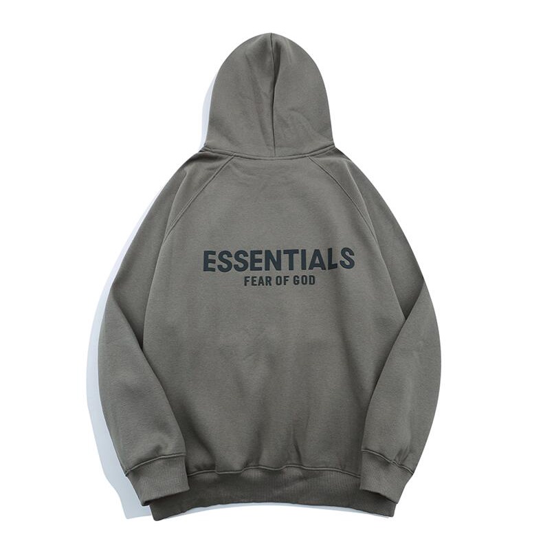 Áo hoodie đôi in chữ FOG Fear OF GOD Essentials 21S 3D thời trang