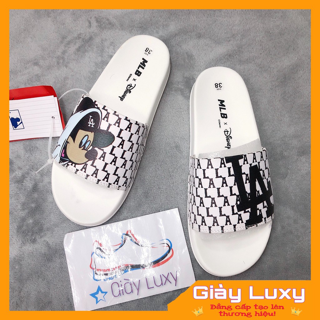 Dép Quai Ngang L.A Micky Trắng Cao Cấp - Giày Luxy
