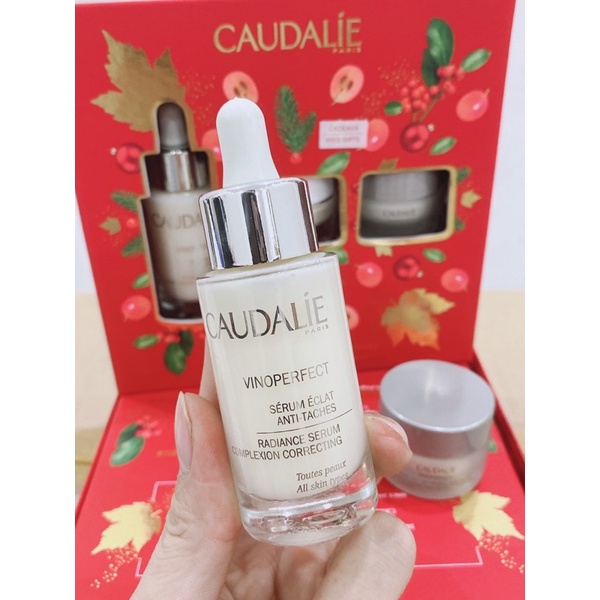 Sét Serum dưỡng trắng da Caudalie Vinoperfect Serum 30ml + Kem dưỡng ngày đêm