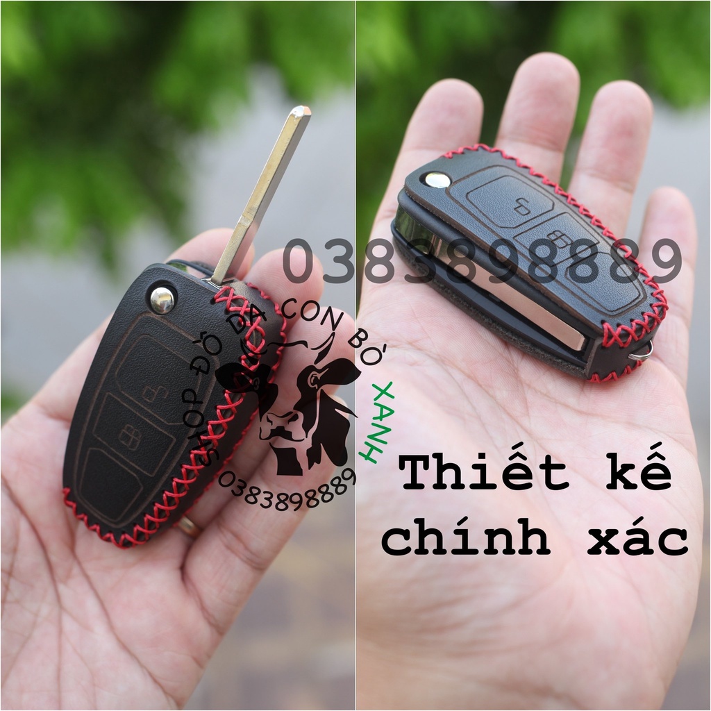 Bao da chìa khoá Mazda BT50 handmade da thật 001