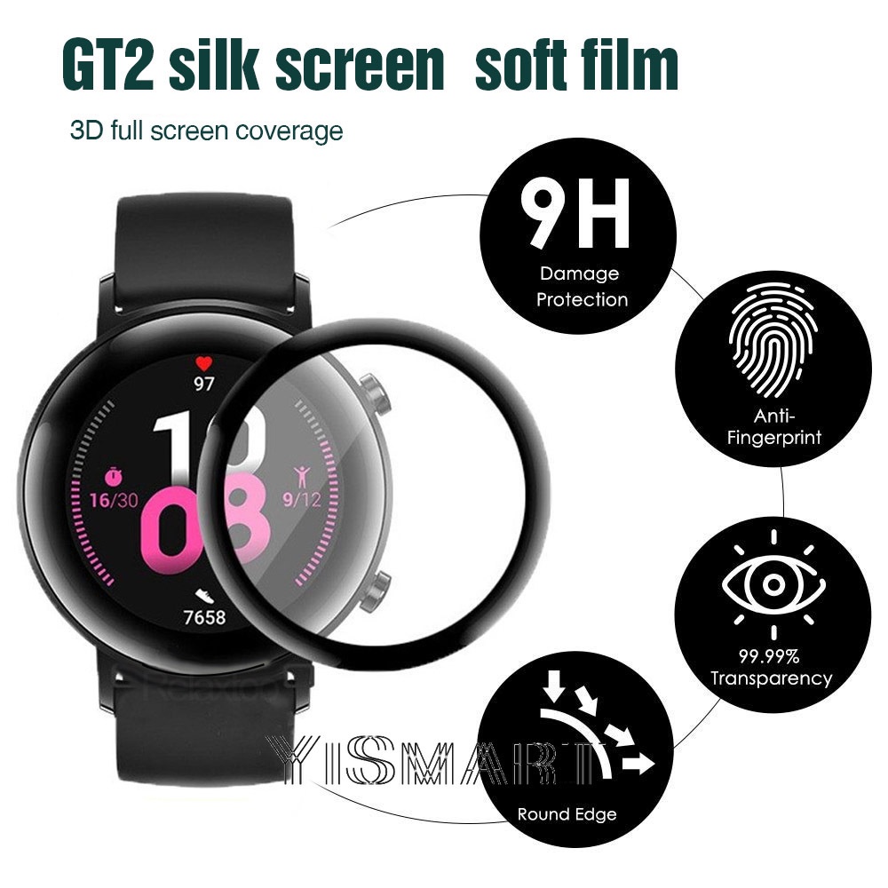 Miếng Dán Bảo Vệ Màn Hình Hình Tròn Gt2 5D Cho Huawei Watch GT 2 42MM